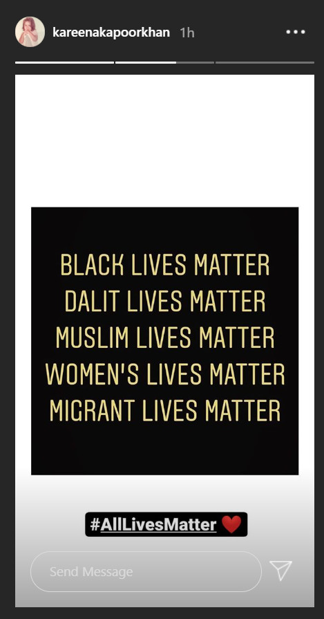 Kareena Kapoor Khan, Black lives matter, Dalit lives matter, migrant lives matter