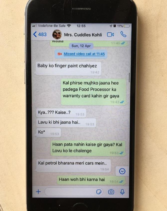 Abhinav Kohli leaks Whatsapp conversation