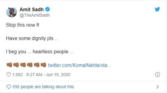 Amit Sadh slams film critic for Sushant Singh Rajput suicide
