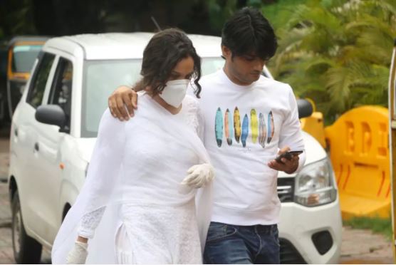 Ankita Lokhande at Sushant Singh Rajput house