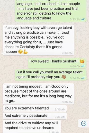 Sushant Singh Rajput whatsapp chat with Lauren Gottlieb