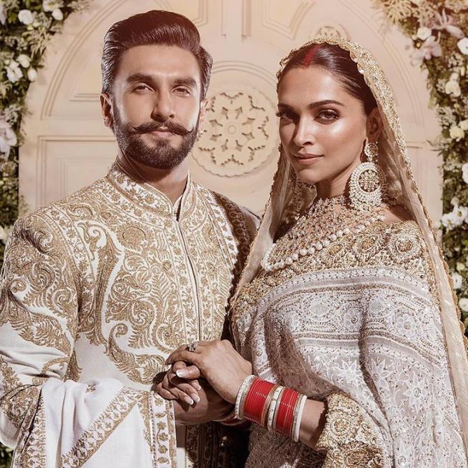 Bollywood couple Deepika Padukone alongside Ranveer Singh