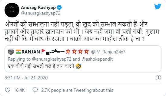 Anurag Kashyap tweet