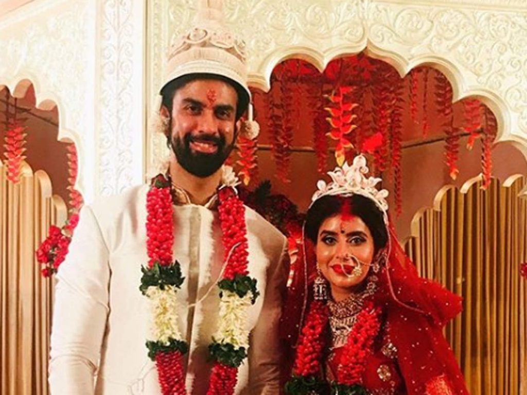 Charu Asopa and Rajeev Sen wedding picture