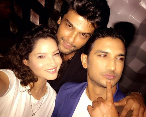 Kushal Tandon with Ankita Lokhande and Sushant Singh Rajput