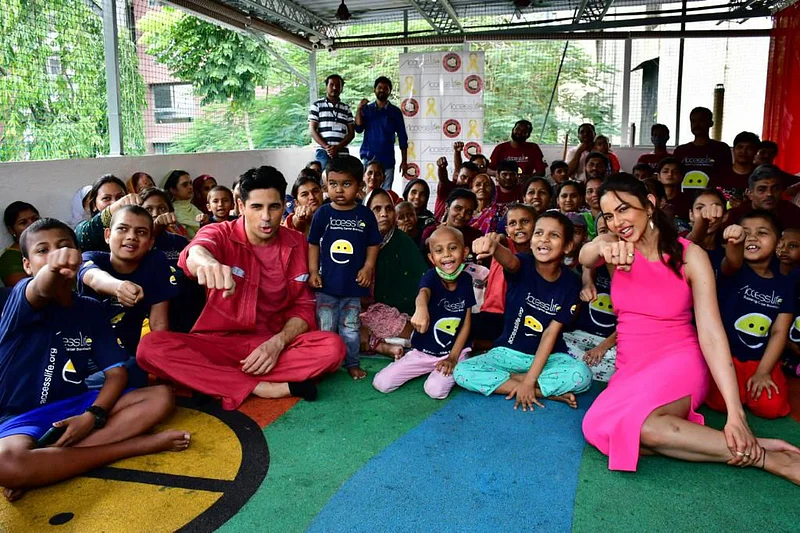 Sidharth and Rakul Diwali Celebration in an NGO