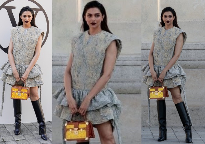 Deepika Padukone rules the front row at Louis Vuitton Paris show in unique  mini dress and bold glam: See pics, videos