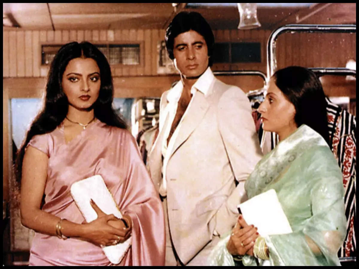 Amitabh Bachchan, Jaya Bhaduri and Rekha 