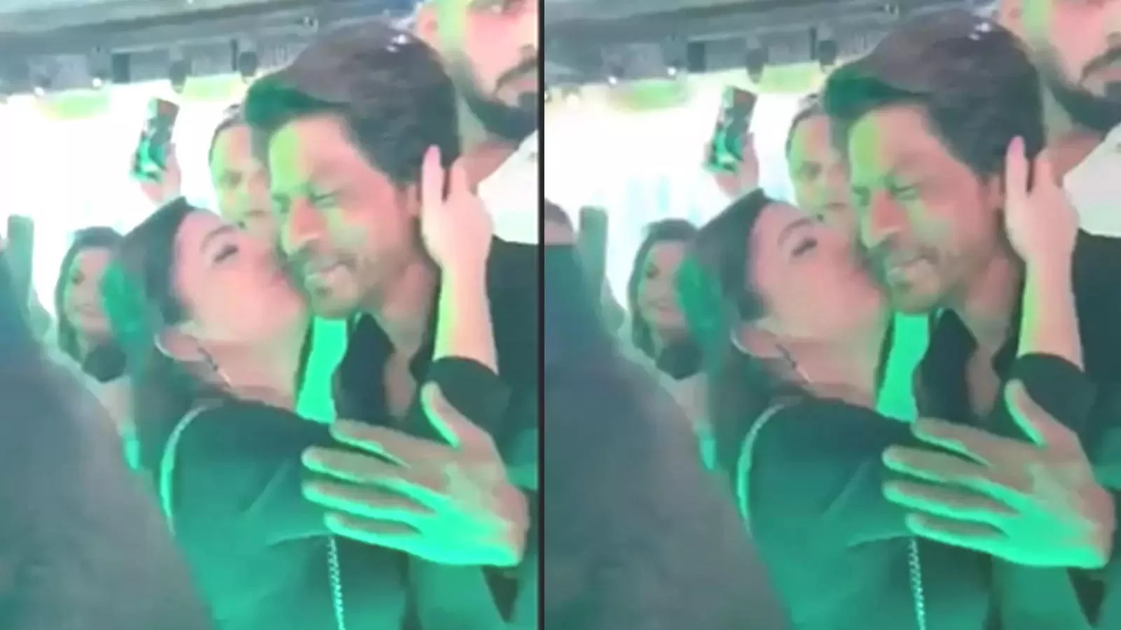Woman Forcefully kissed Shah Rukh Khan 