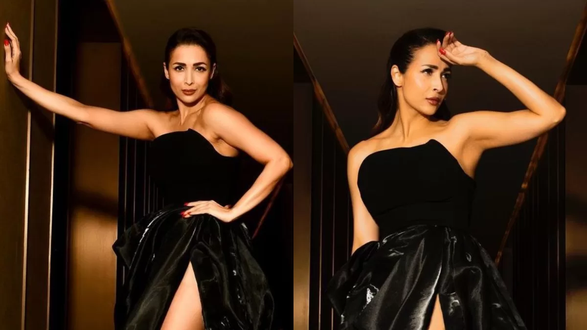 Style Hunter: Malaika Arora Raises The Hotness Bar High In A Stunning Black  Risqué Thigh-High Slit Gown! - Woman's era