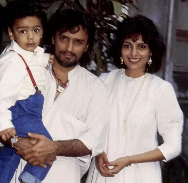 Zeenat Aman with her family 