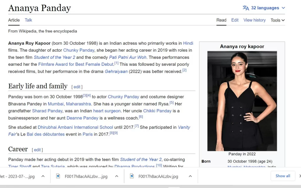 Ananya Panday's Name On Wikipedia Changed After Her Picture With Aditya Roy Kapoor Goes Viral!