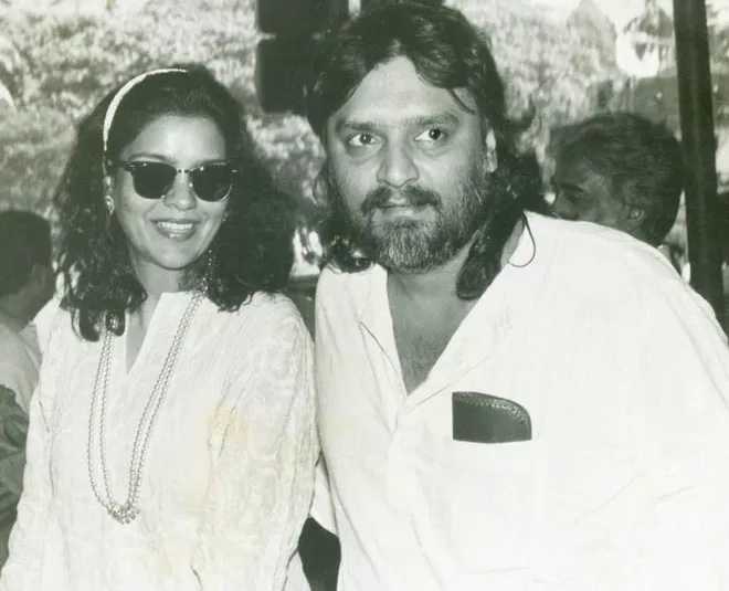 Zeenat Aman with Mazhar Khan 