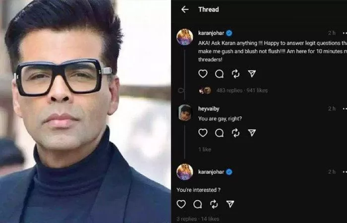 'You Are Gay, Right?'; Karan Johar Gives A Sassiest Response To 'If He is Gay' On Threads!