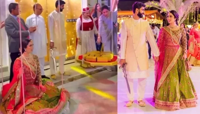Pakistani Bride Weighed In 70 Kgs Gold Bricks In Dubai; User Says; 'No Food In The Country, Show-Off At Peak'