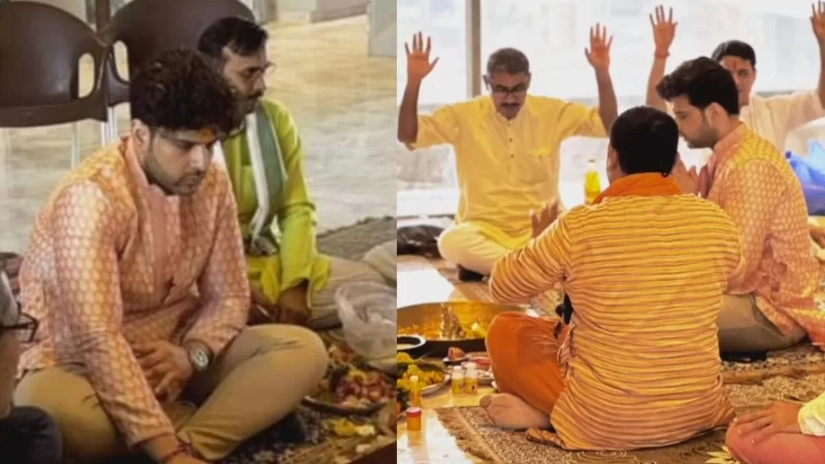 Karan Kundrra performs griha pravesh puja at his new home in Mumbai