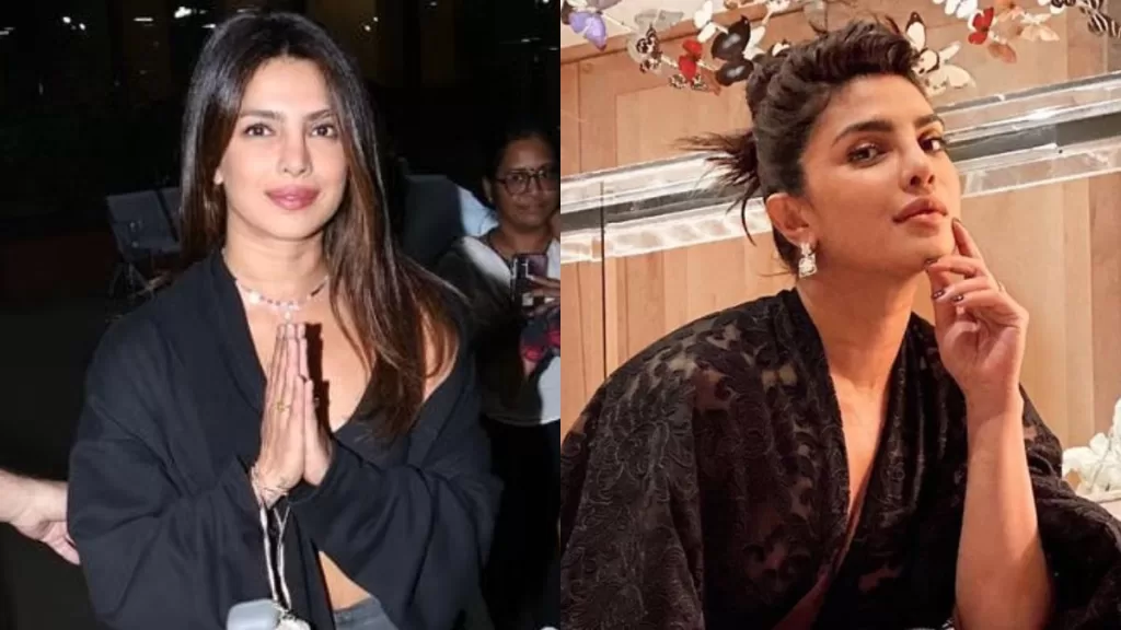 Priyanka Chopra Touches Down In Mumbai For MAMI Festival; Stuns In A Black Outfit And Greets Paps With Namaste!