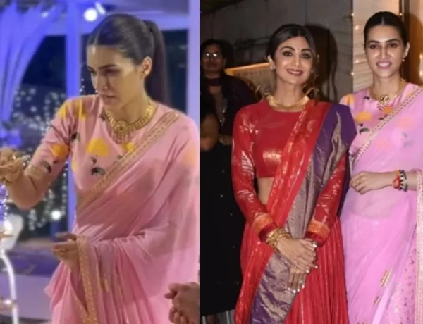 Kriti Sanon Poses With Shilpa Shetty For Navratri Celebrations In Kerala; Fans Guess Who's Taller!