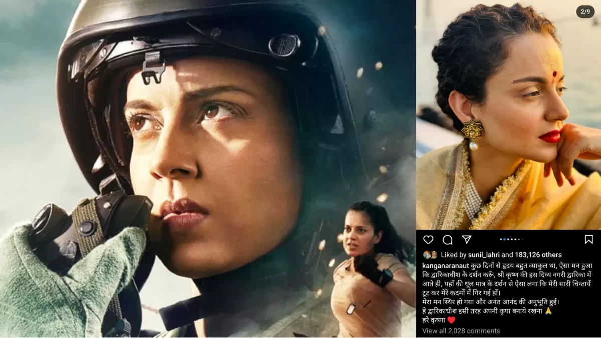 Kangana finds peace at Dwarkadish Temple, says 'My heart was in trouble' after Tejas flops at box office
