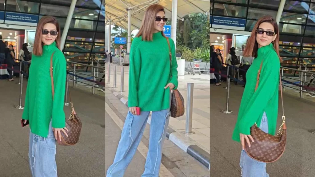 Kriti Sanon Stuns at Mumbai Airport with Effortless Winter Fashion, Setting New Style Standards!