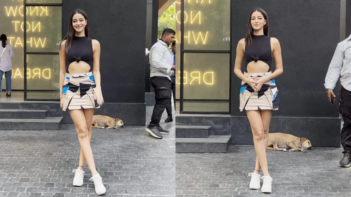 Ananya Panday Turns Heads in City Stroll with Chic Color-Blocked Skirt and Stylish Black Bodysuit – Unveiling Her Effortless Fashion Sense!