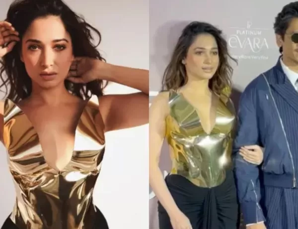 Tamannaah Bhatia Stuns at Vogue Event With Vijay Varma in Daring Golden Breastplate Ensemble