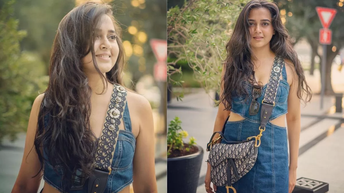 Big Boss 15's Tejasswi Prakash Radiates Joy in Denim Dress: Fans Mesmerized by Effortless Glamour and Genuine Smiles! 