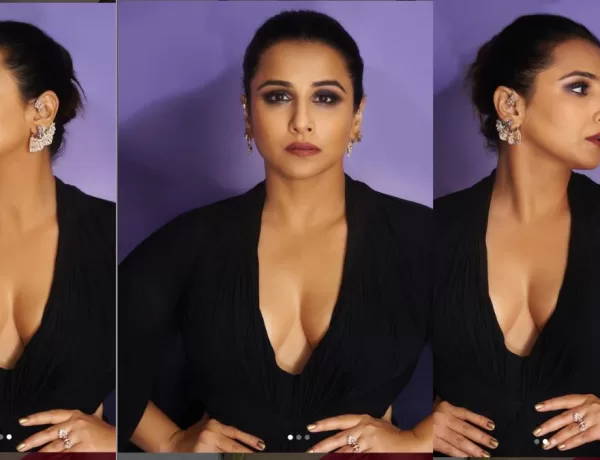 Vidya Balan Stuns in Seductive Black Kaftan-Style Gown at Recent Event – A Closer Look at the Glamorous Ensemble!