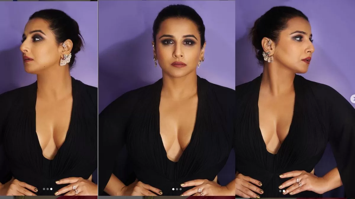 Vidya Balan Stuns in Seductive Black Kaftan-Style Gown at Recent Event – A Closer Look at the Glamorous Ensemble!