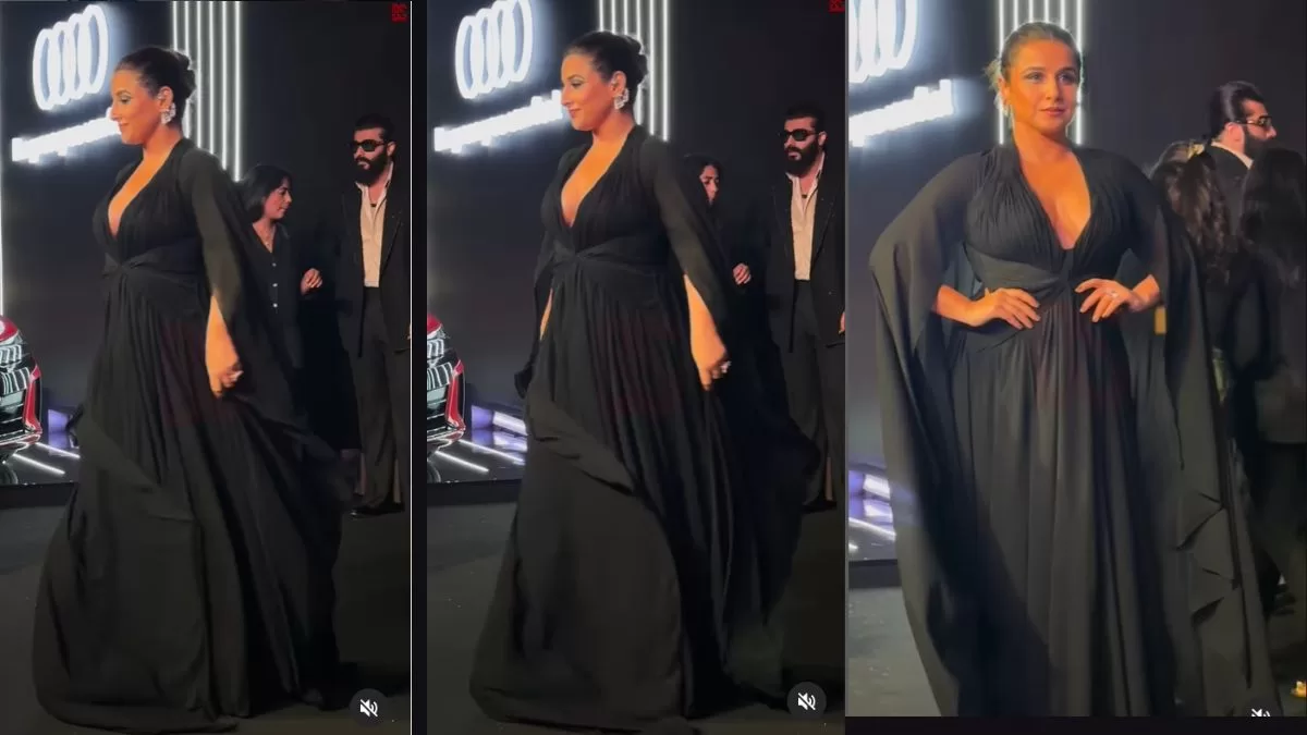 Vidya Balan Stuns in Seductive Black Kaftan-Style Gown at Recent Event – A Closer Look at the Glamorous Ensemble!