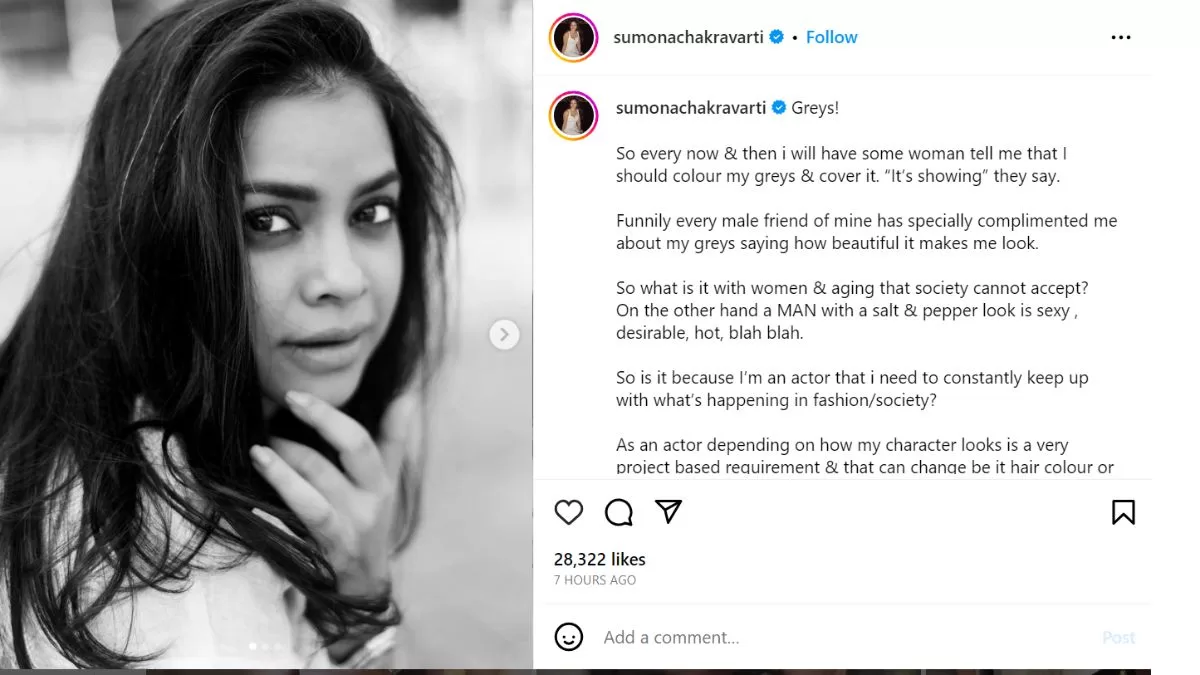 Sumona Chakravarti Embraces Grey Hair with Pride – Breaks Stereotypes in Stunning Instagram Photos!