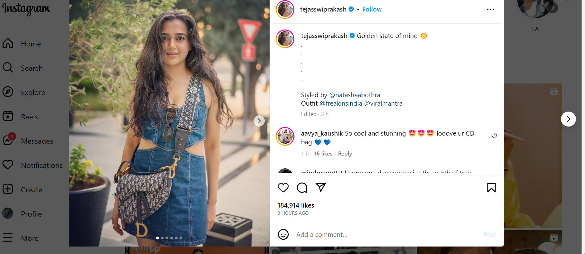 Big Boss 15's Tejasswi Prakash Radiates Joy in Denim Dress: Fans Mesmerized by Effortless Glamour and Genuine Smiles! 