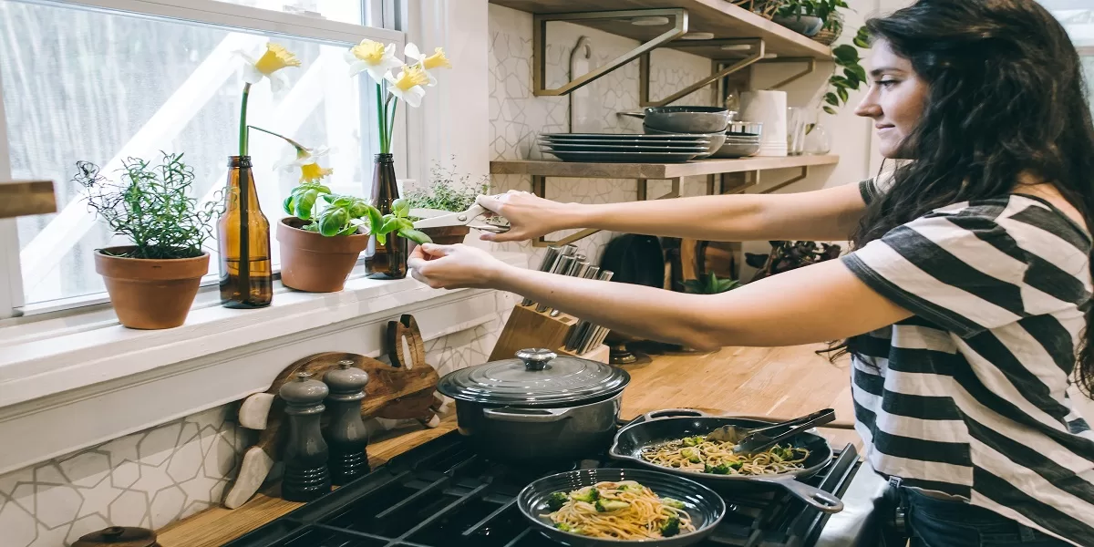 Woman cooking