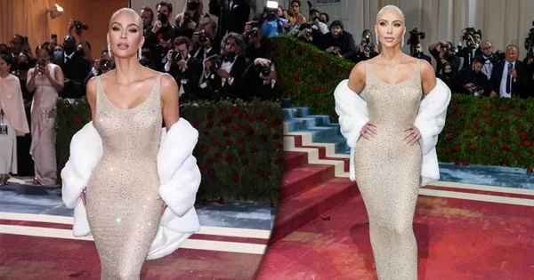 Kim Kardashian in Marilyn Monroe's gown