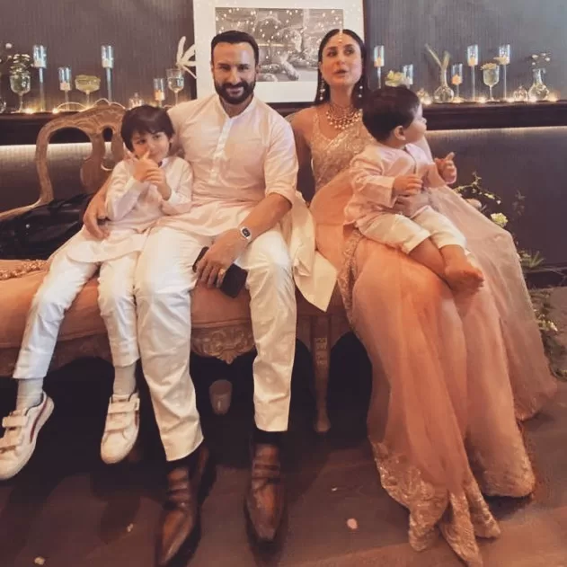 kareena kapoor and saif ali khan with their kids