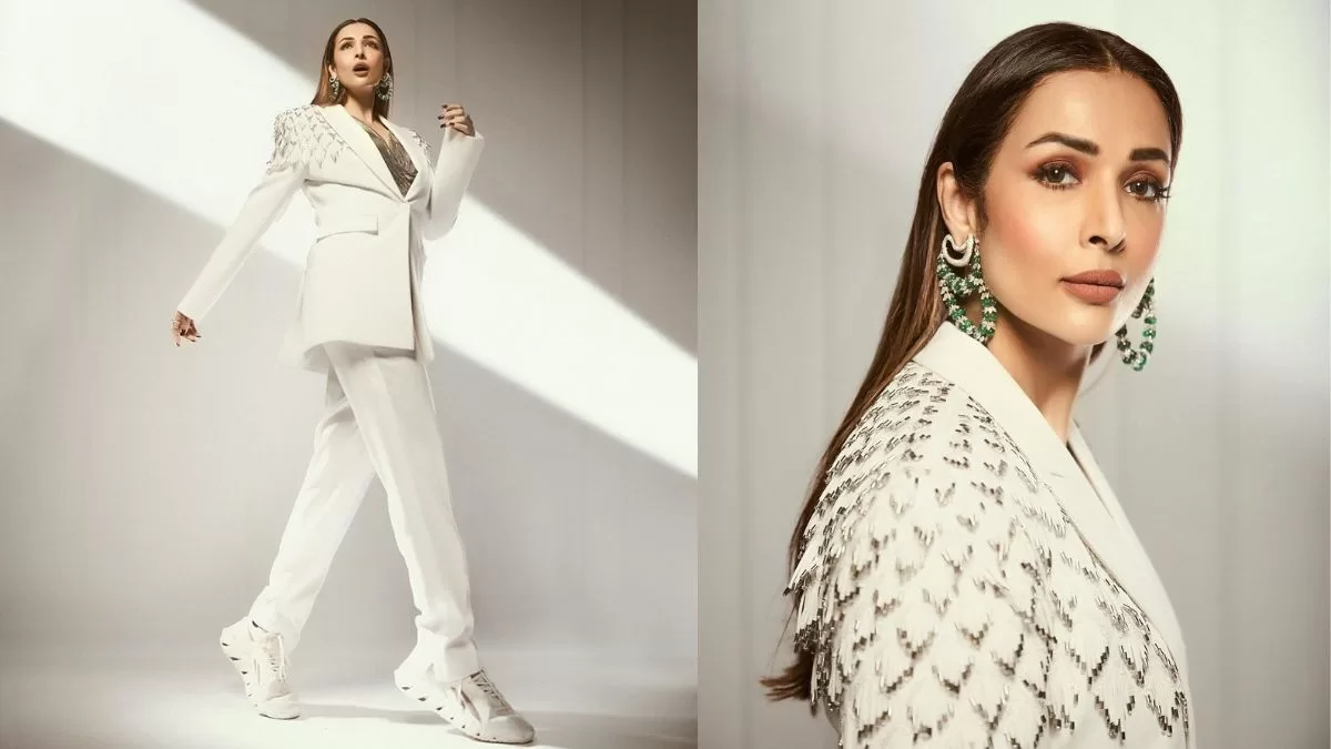Malaika Arora Stuns as a Gold-Draped Boss Babe in Chic White Ensemble!