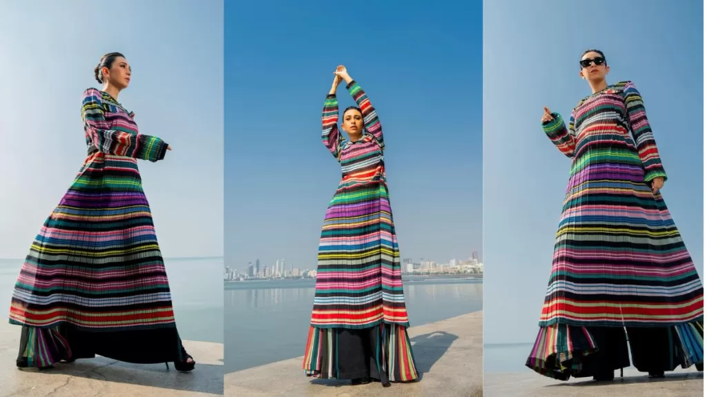 Karisma Kapoor Stuns in Colorful And Vibrant Rahul Mishra AFEW Ensemble: A Fashion Marvel Unveiled!