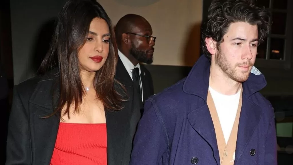 Priyanka Chopra Jonas Stuns in Red Midi Dress Celebrating 5th Anniversary with Nick Jonas