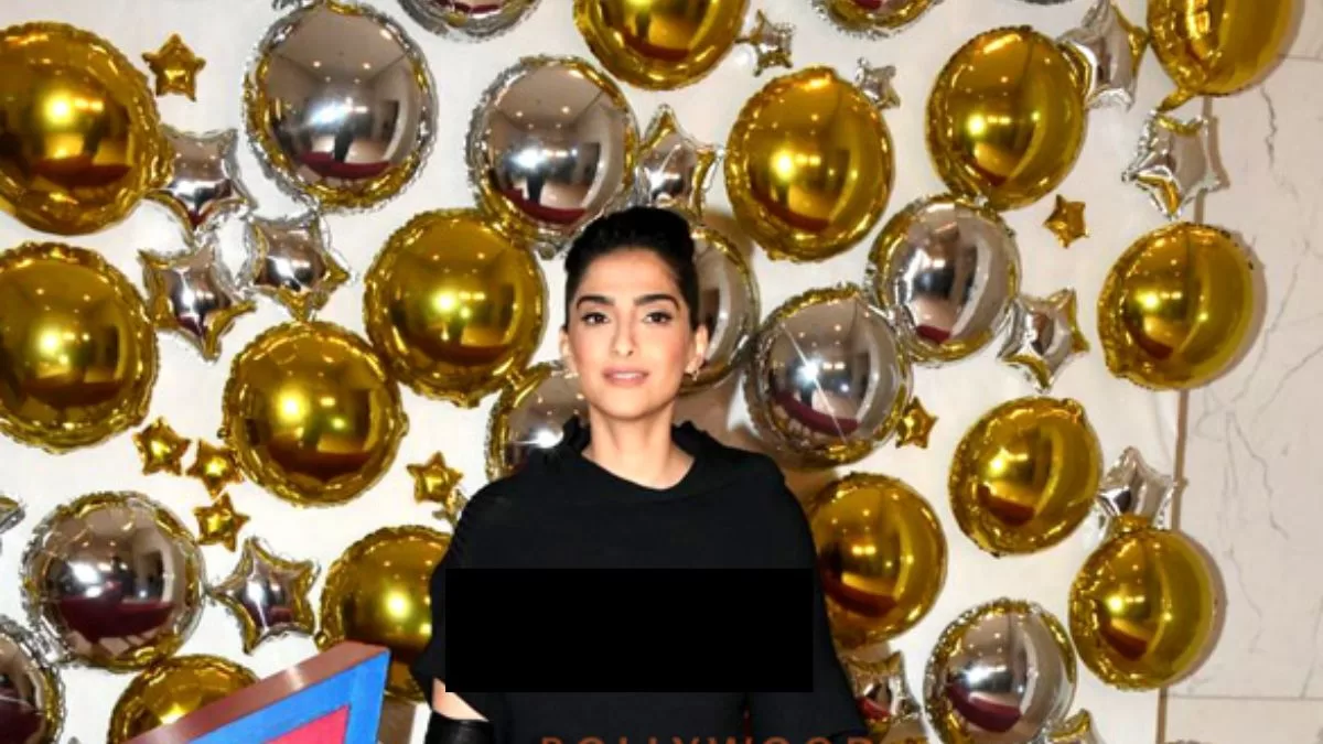 Sonam Kapoor Slays in Edgy Black Sweater Dress, Leather Gloves at POP Art Event