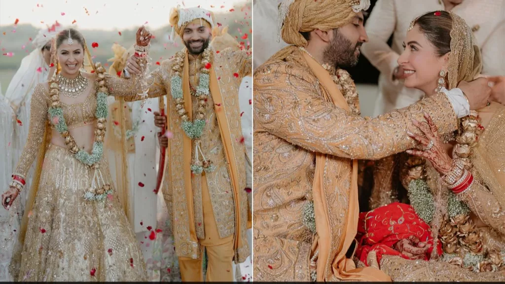 Malvika Raaj, The Young 'Poo' From 'Kabhi Khushi Kabhie Gham,' Wows In A Golden Lehenga At Her Wedding