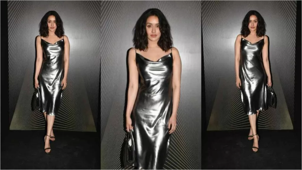 Shraddha Kapoor's Silver Cowl-Neck Dress Sets a New Style Standard