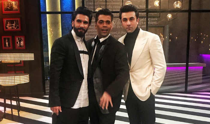 Ranbir Kapoor, Ranveer Singh and Karan Johar at Koffee with Karan season 5 