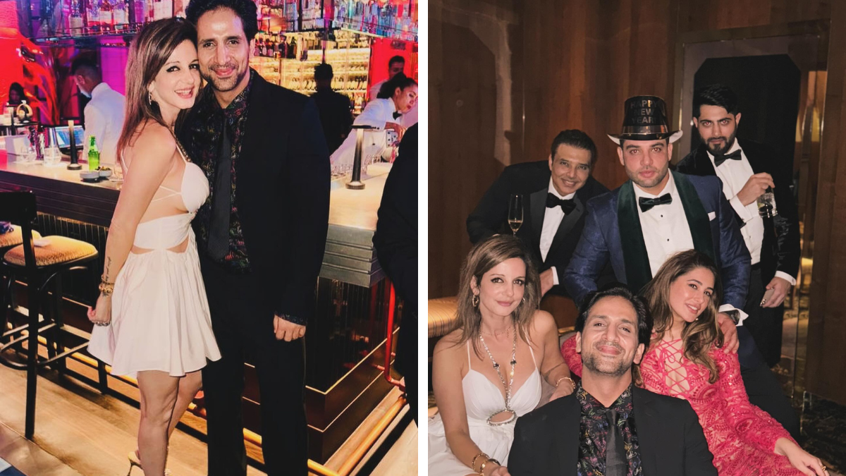 Nargis fakhri, uday chopra, arslan goni and suzane khan celebrate new years eve in dubai