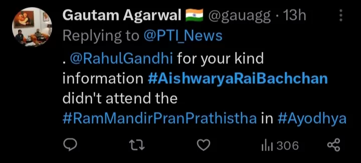 Tweet trolling Rahul Gandhi 