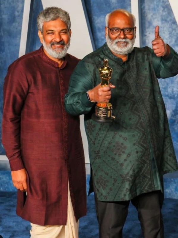 SS Rajamouli wins Oscar for RRR song