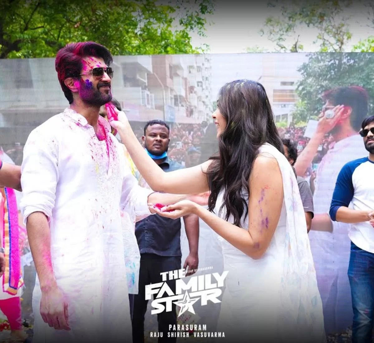 Family Star Duo Vijay Deverakonda and Mrunal Thakur Spread Holi Cheer Through Dance Extravaganza!