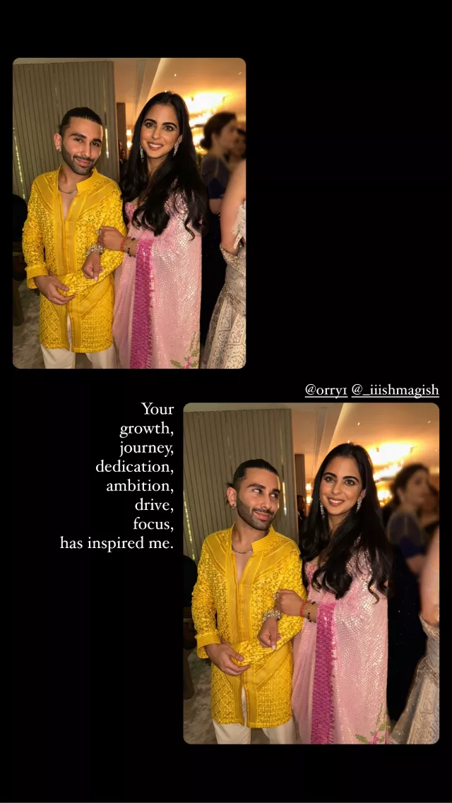 Orry with Isha Ambani