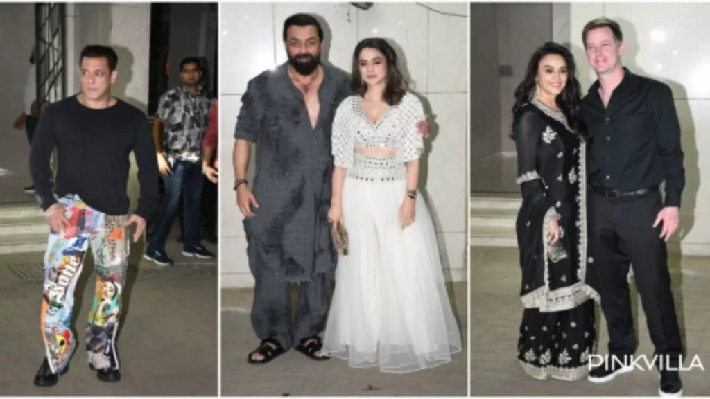 Salman Khan, Preity Zinta, Bobby Deo Shines at Sohail's Eid Party Amidst Star-Studded Gathering!