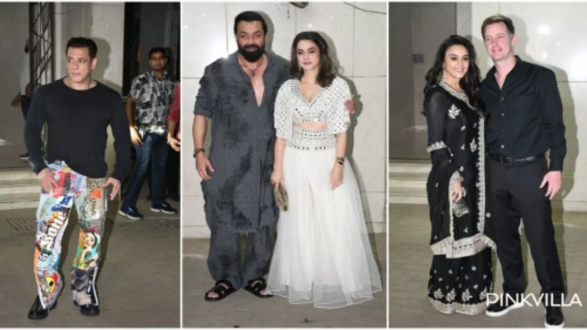 Salman Khan, Preity Zinta, Bobby Deo Shines at Sohail's Eid Party Amidst Star-Studded Gathering!