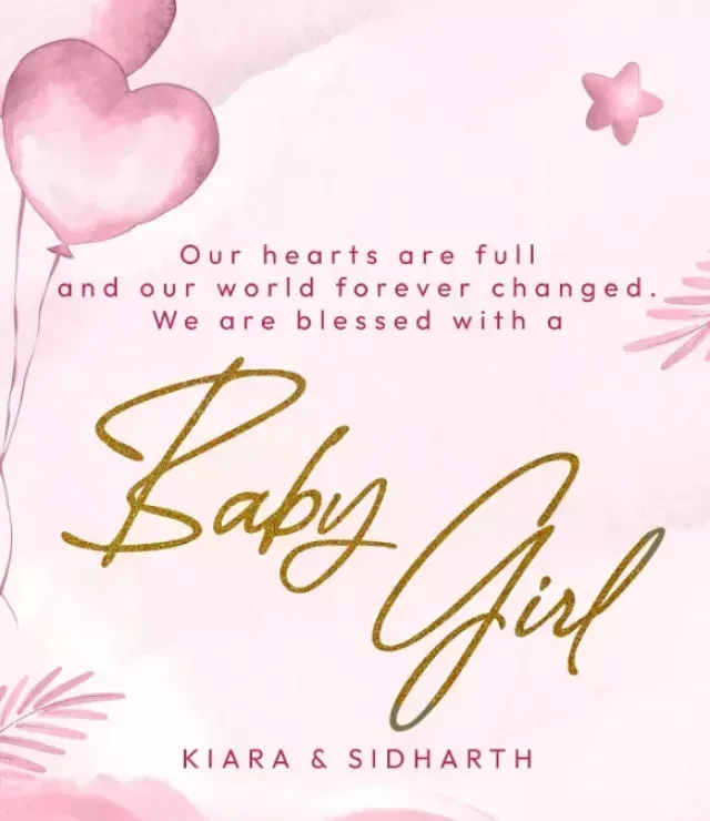 Kiara and Sidharth Blessed with the baby girl